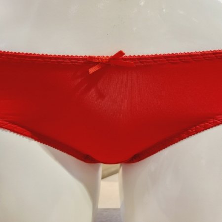 리본포인트 헴라인 빨간색팬티
