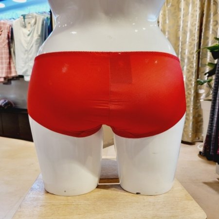리본포인트 헴라인 빨간색팬티