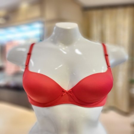 C컵 레드컬러 기본 몰드브라