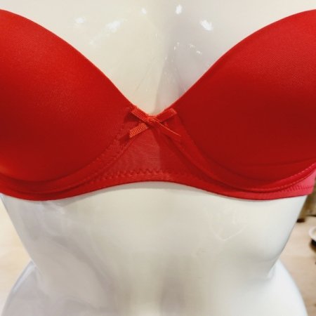 C컵 레드 깔끔한 몰드브라 팬티세트