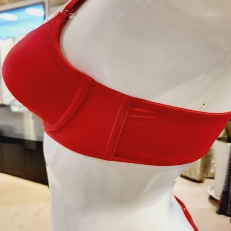 C컵 레드 깔끔한 몰드브라 팬티세트