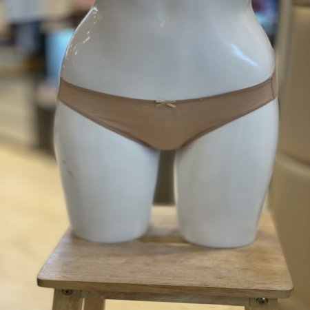 리본 무지 면 삼각여성팬티