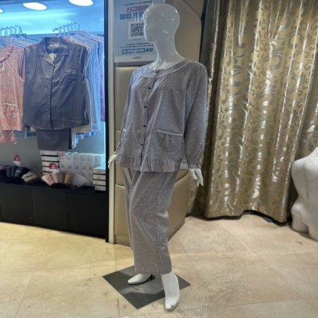 면60수 잔꽃나염 실켓면 여성잠옷세트