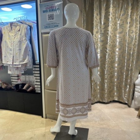 폴리 스판 7부 컵드레스 원피스실내복