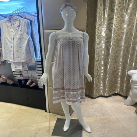 플라워문양 찍찍이 벨크로 골프샤워가운