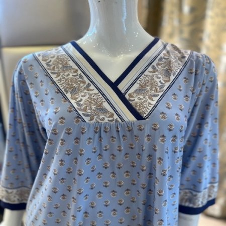 폴리스판 7부 여성 플라워 실내복세트