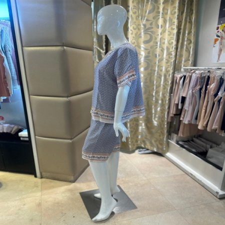 인견 보더나염 여성실내복세트