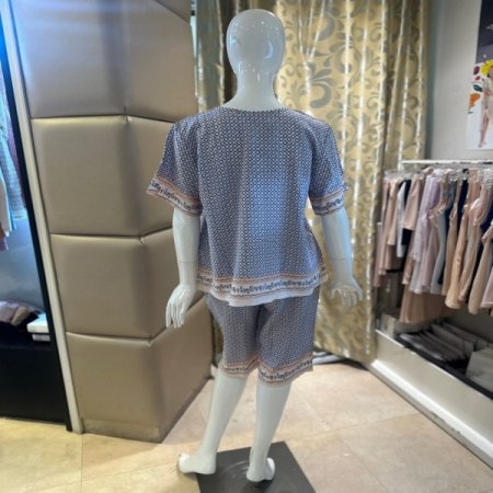 인견 보더나염 여성실내복세트