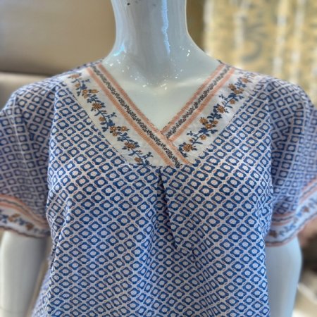 인견 보더나염 여성실내복세트