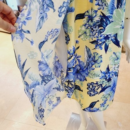 파스텔 꽃나염 여성골프가운