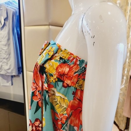 꽃나염 파스텔여성골프가운