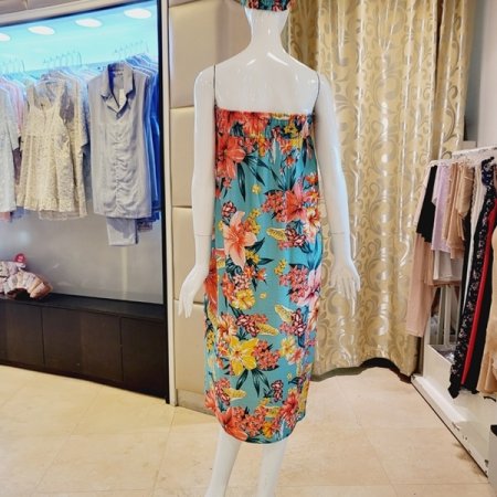 꽃나염 파스텔여성골프가운