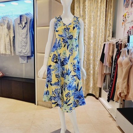 꽃나염 컵 드레스 원피스 잠옷