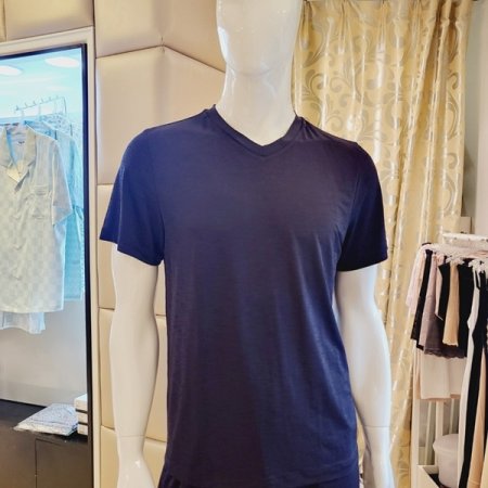 인견 시원한 솔리드 남성상의