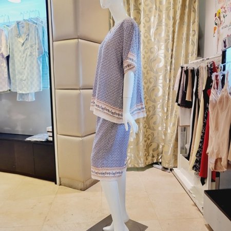 쾌적한 인견 보더나염 여성홈웨어