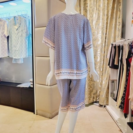 쾌적한 인견 보더나염 여성홈웨어