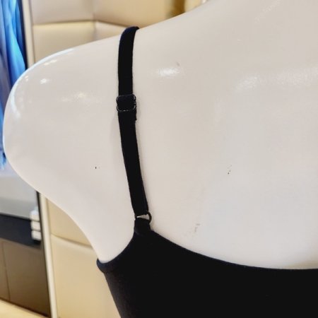 부드러운 모달 여성 끈런닝 블랙