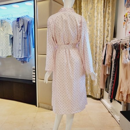 실크필 별달무늬 여성 로브가운