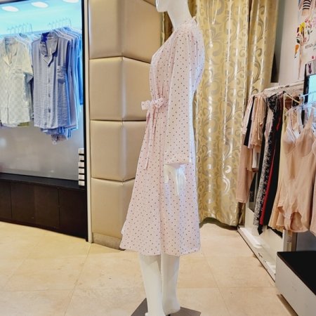 모던 실크필 별달무늬 가운세트