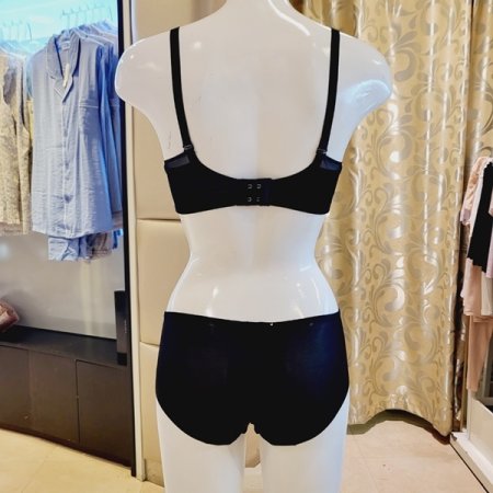 C컵 D컵 메쉬 몰드브라 헴팬티세트