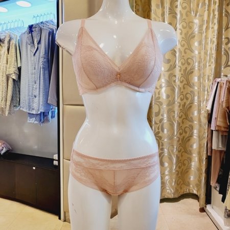 C컵 볼륨 노와이어브라 레이스팬티세트