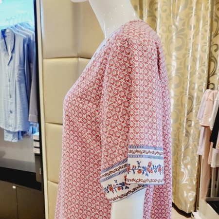 인견 보더나염 원피스 홈웨어