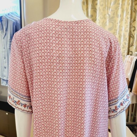 인견 보더나염 원피스 홈웨어