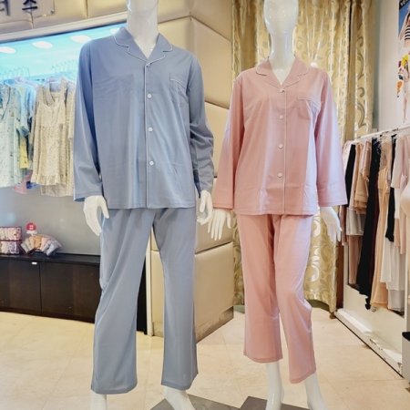 프리미엄 면100수 커플 파자마세트