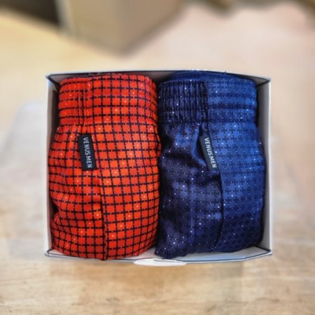 내측밴드 체크 남성 팬티 2종세트