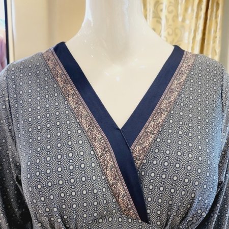 심플 보더나염 컵원피스 홈웨어