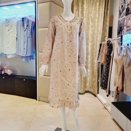 곰돌이나염 여성 원피스 잠옷