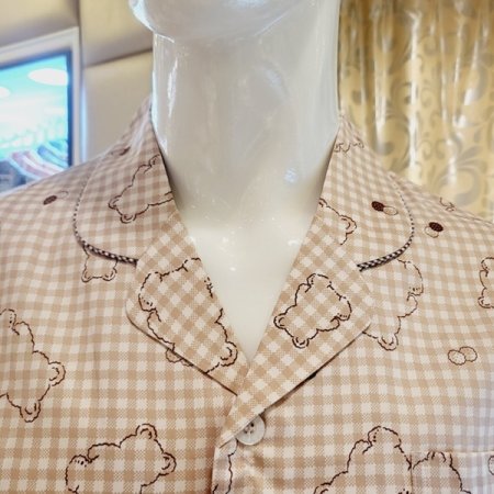 곰돌이 나염 남성 면 파자마세트