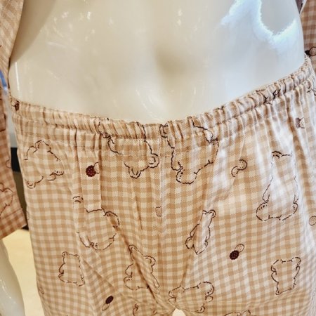 곰돌이 나염 남성 면 파자마세트