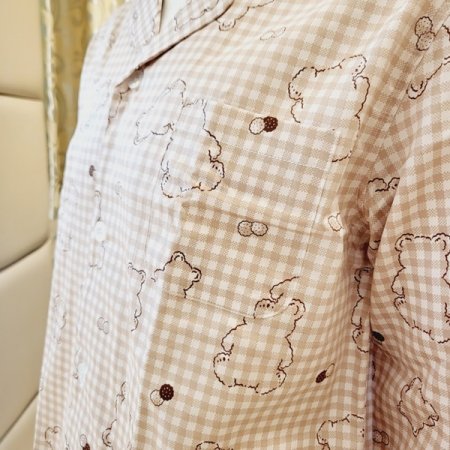 곰돌이 나염 남성 면 파자마세트