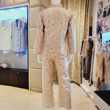 곰돌이 나염 남성 면 파자마세트