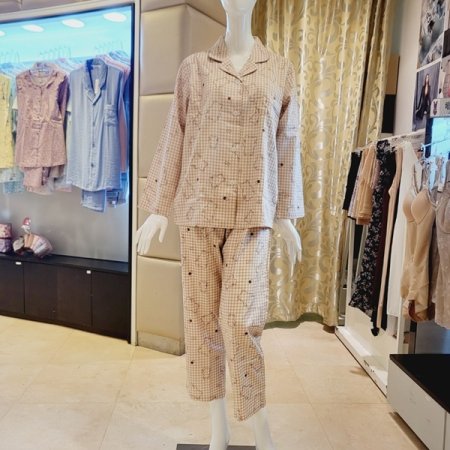 면 곰돌이나염 커플 파자마세트