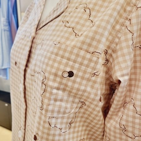 면 곰돌이나염 커플 파자마세트