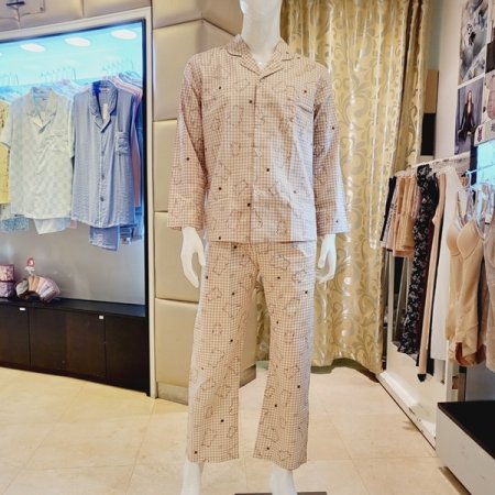 면 곰돌이나염 커플 파자마세트