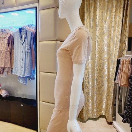 여성 면120수 3부상의 반팔런닝