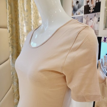 여성 면120수 3부상의 반팔런닝