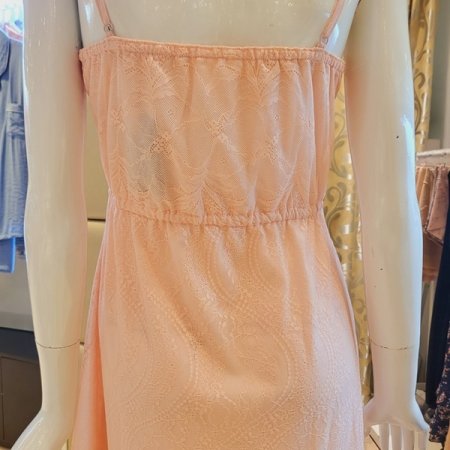 스트랍 올 오버레이스 원피스 속가운