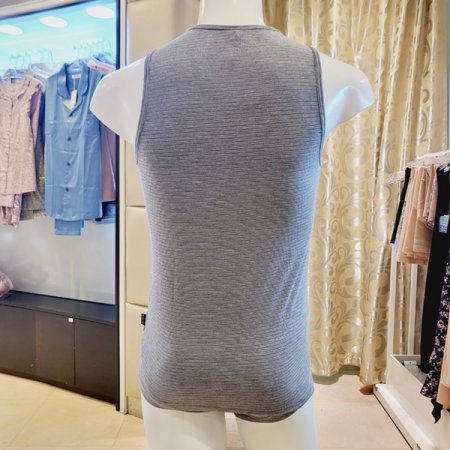 모달 스트라이프 남성 민소매런닝