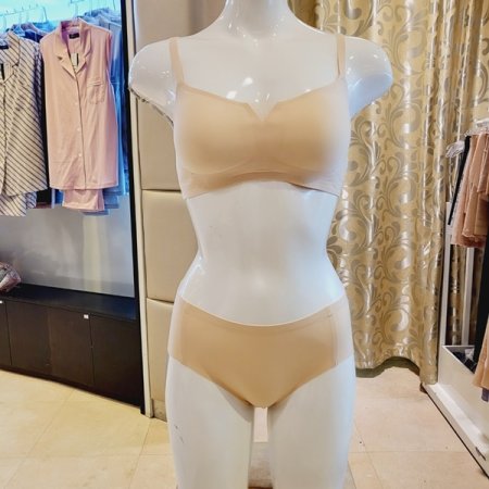 노와이어 심리스 브라 팬티 세트