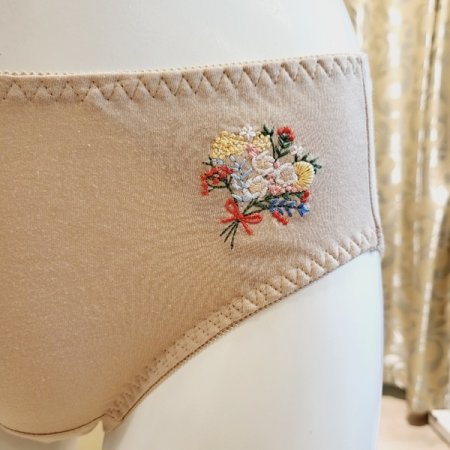 면100 꽃자수 여성팬티 7종택1