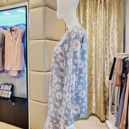 모달 폴리 꽃나염 여성 홈웨어상의