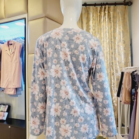 모달 폴리 꽃나염 여성 홈웨어상의