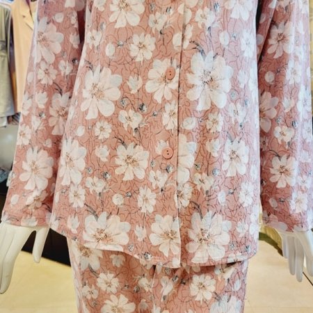 모달 폴리 꽃나염 여성 홈웨어상의