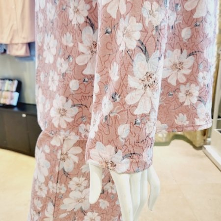 모달 폴리 꽃나염 여성 홈웨어상의