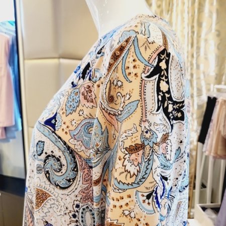 폴리 기모 페이즐리 원피스홈웨어