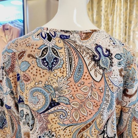 폴리 기모 페이즐리 원피스홈웨어